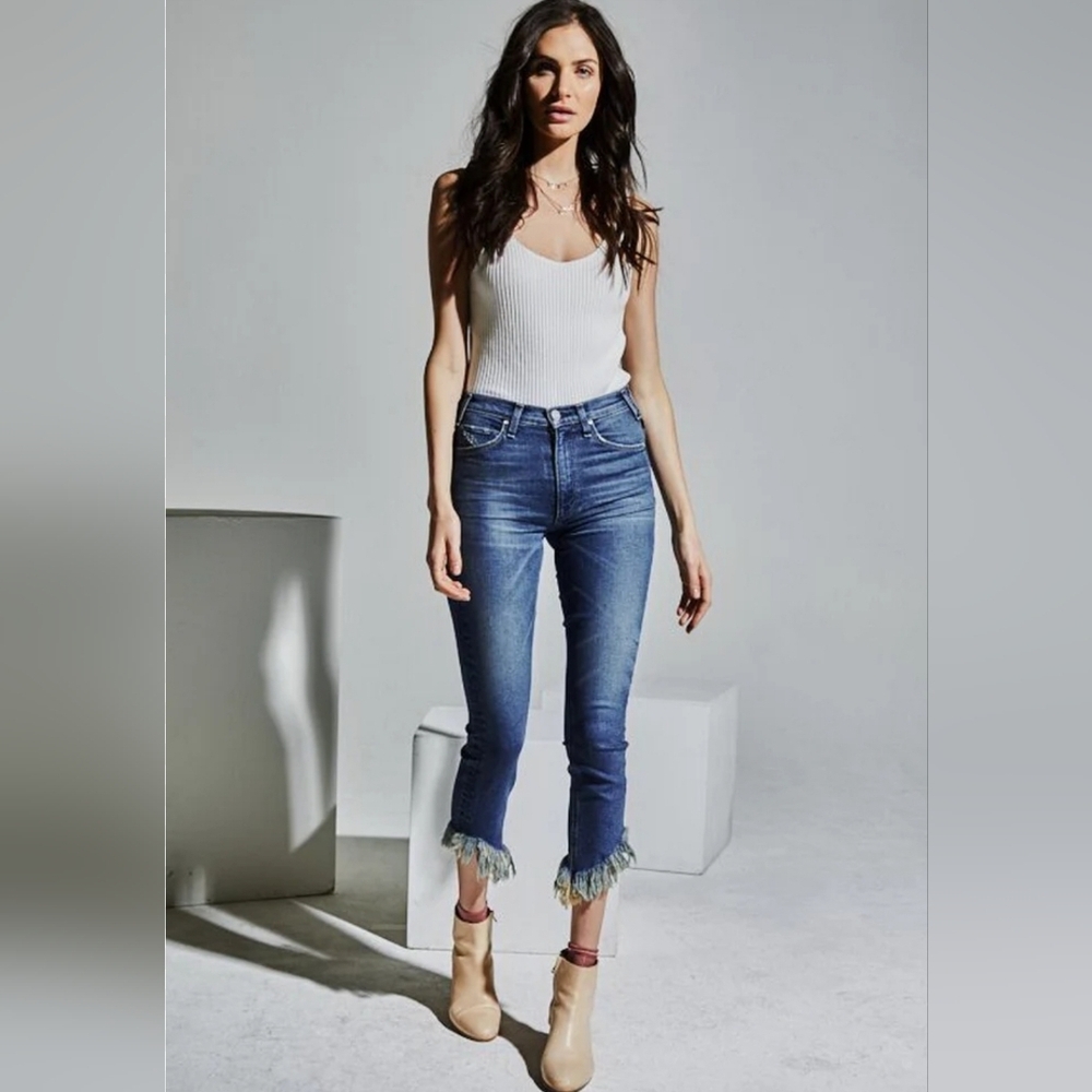 ❤️ MCGUIRE DENIM ANTHROPOLOGIE VALETTA STRAIGHT CROP JEANS, 0 (25)